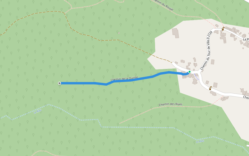 Chemin de la Quinte walking route map in Bréau-Mars