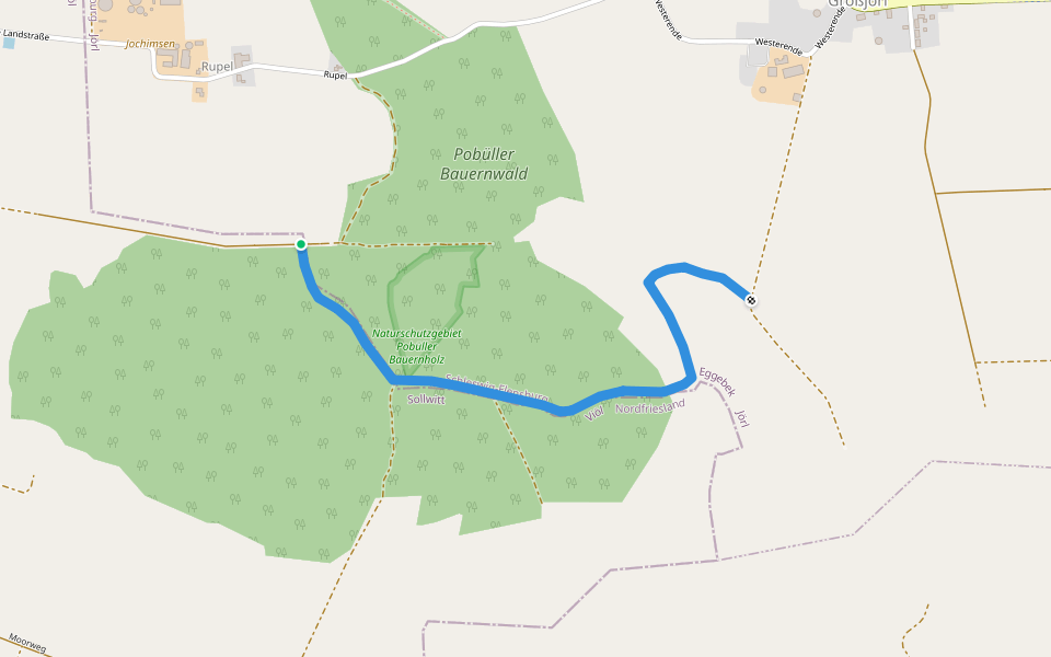 Jörler Landschaftspfad walking route map in Sollwitt