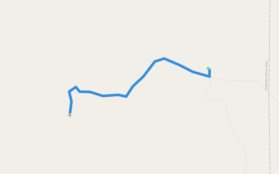 Mining Trail walking route map in Russian Mission