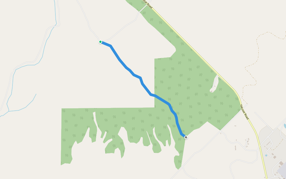 Foot Trail walking route map in Yakutat