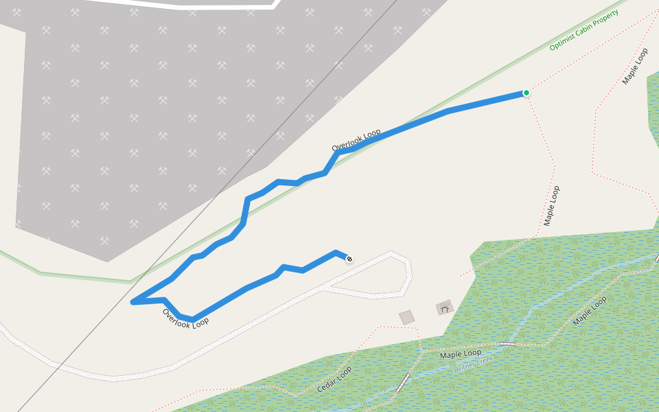 Overlook Loop walking route map in Traverse City