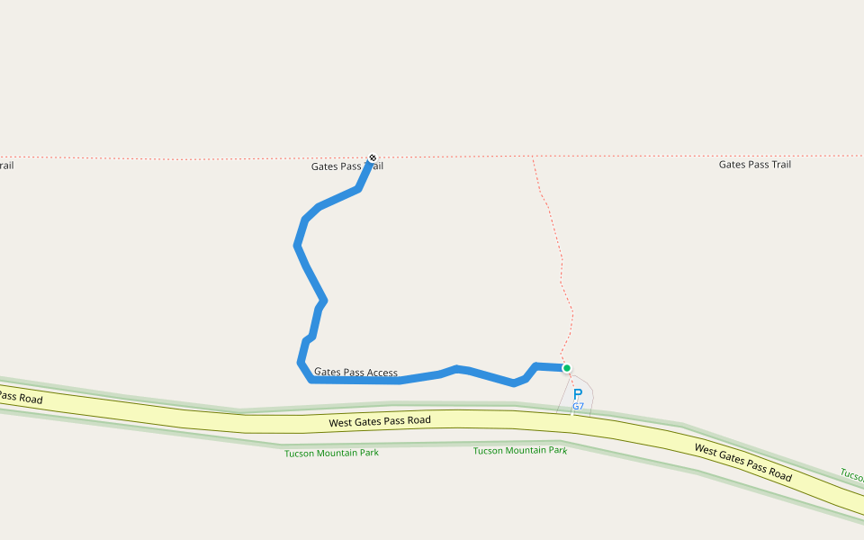 Gates Pass Access Walking And Running Trail Tucson, Arizona Pacer