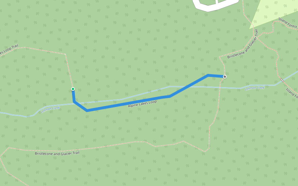 Alpine Lakes Loop walking route map in Baker
