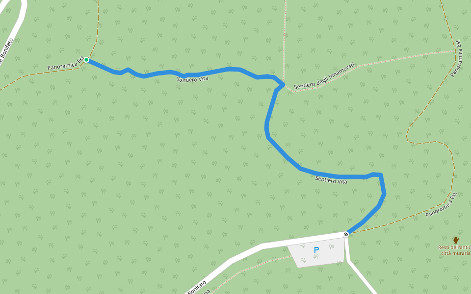 Sentiero Vita walking route map in Alcamo