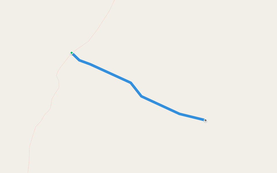 Happy Creek Road walking route map in Flat