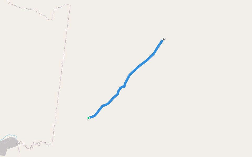 Mining Trail walking route map in Flat