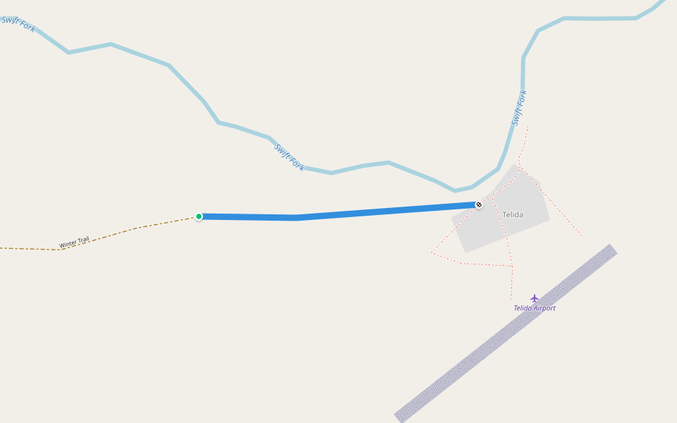 Trail-Housing walking route map in Lake Minchumina