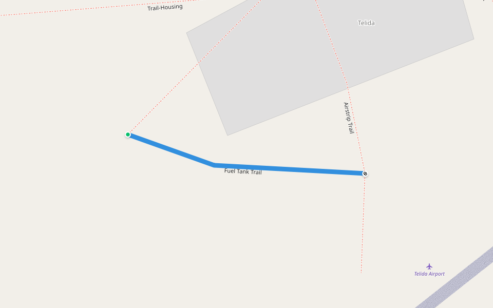Fuel Tank Trail walking route map in Lake Minchumina