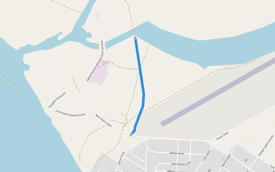 Winter Trail walking route map in Fort Yukon