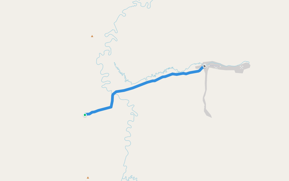 Winter Trail walking route map in Flat