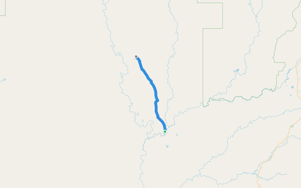 Anaktuvuk Pass Trail walking route map in Bettles