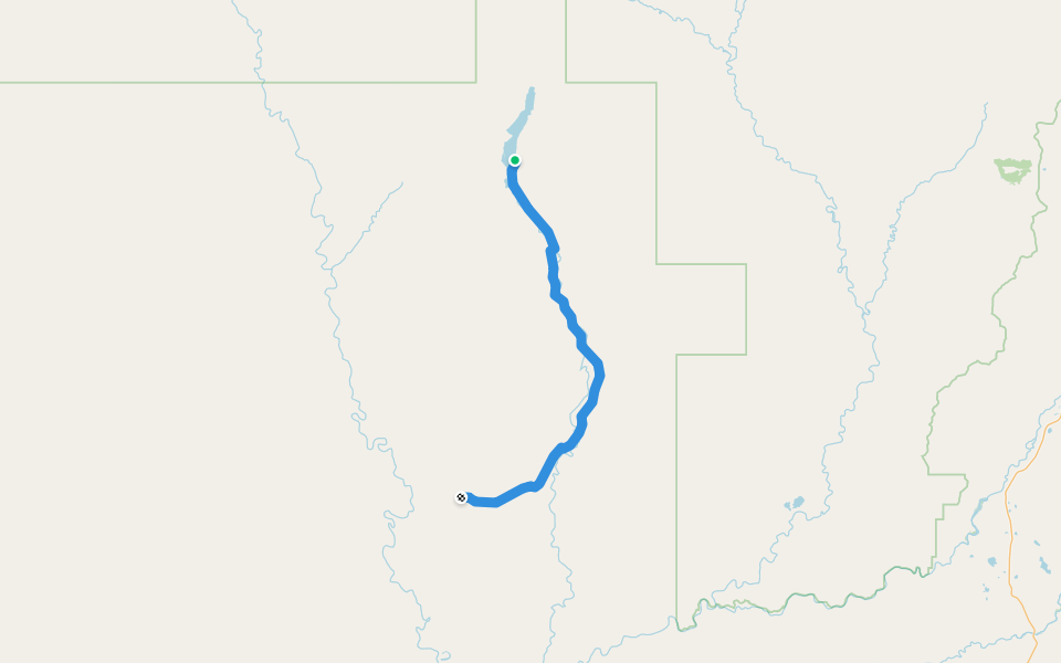 Winter Trail walking route map in Bettles