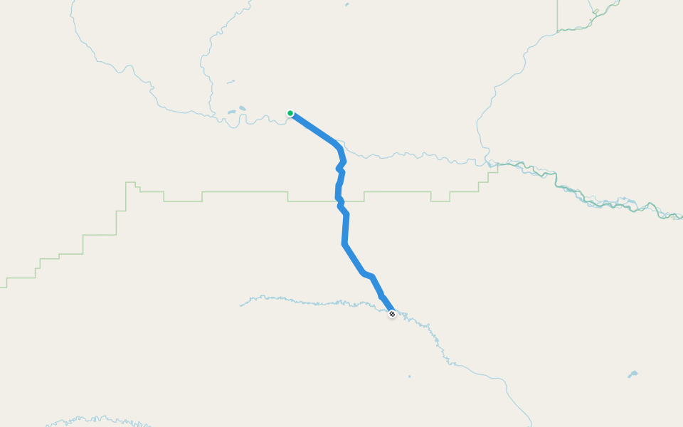 Winter Trail walking route map in Caro