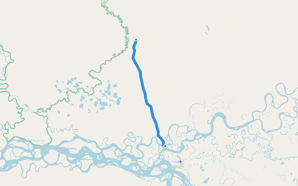 Winter Trail walking route map in Fort Yukon