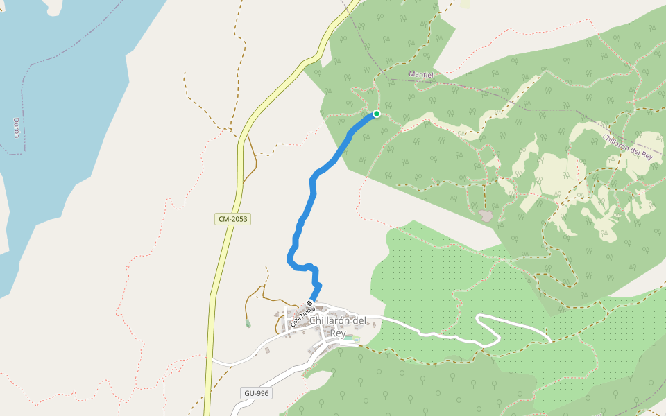 a Chillarón walking route map in Chillarón del Rey