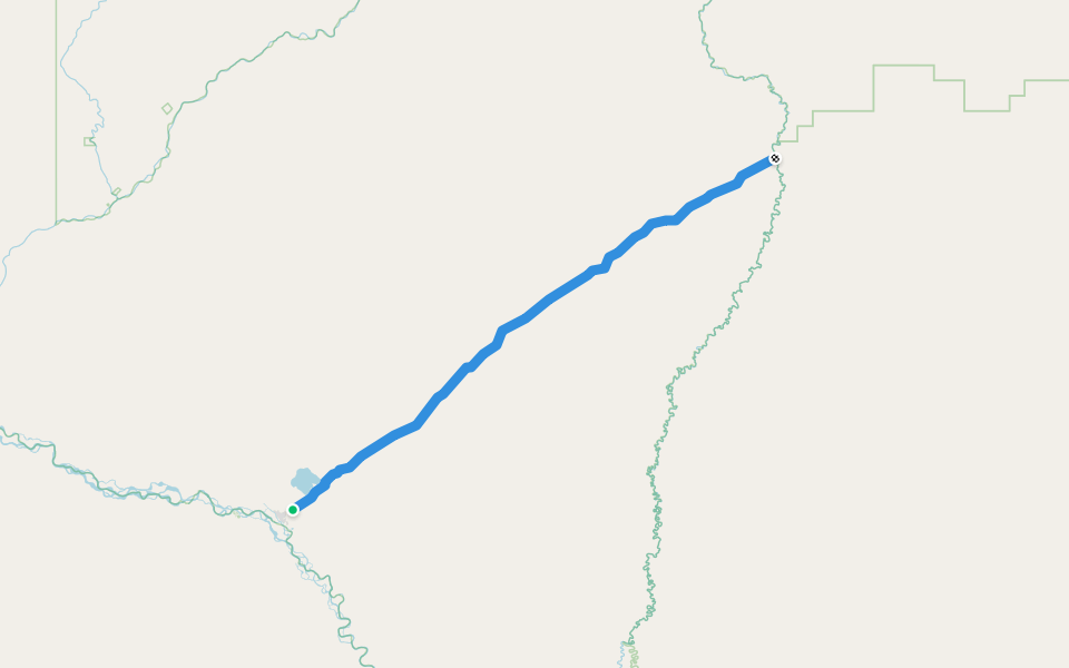 Sled Trail walking route map in Venetie
