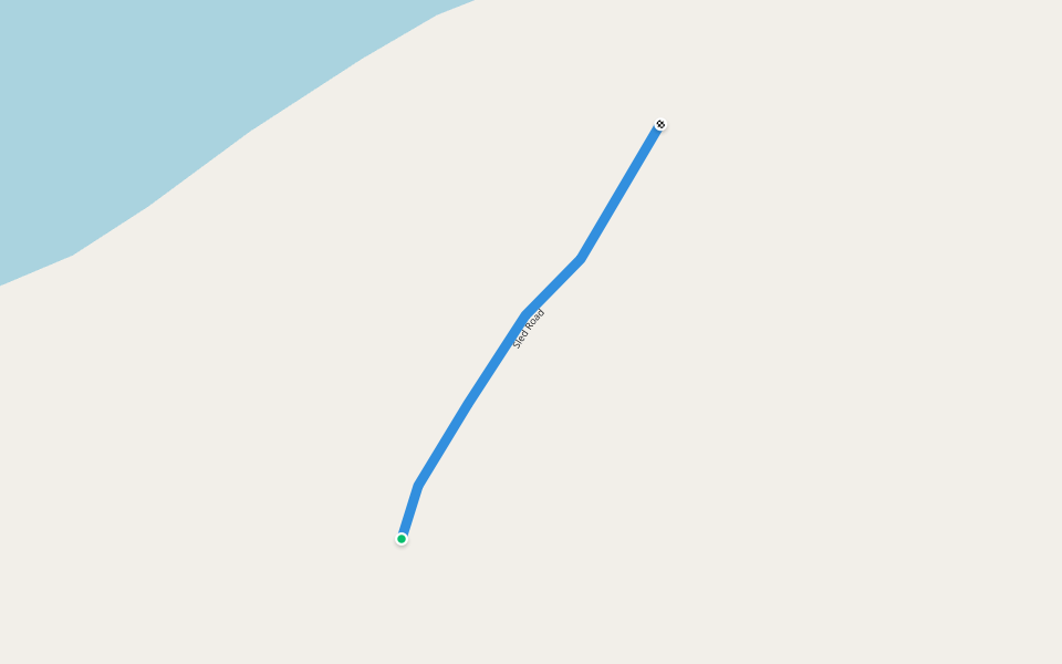 Sled Road walking route map in Nenana