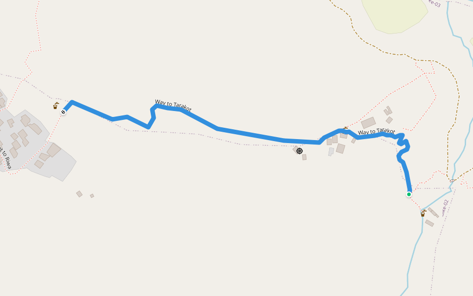 Way to Tarakot walking route map in Sahartara