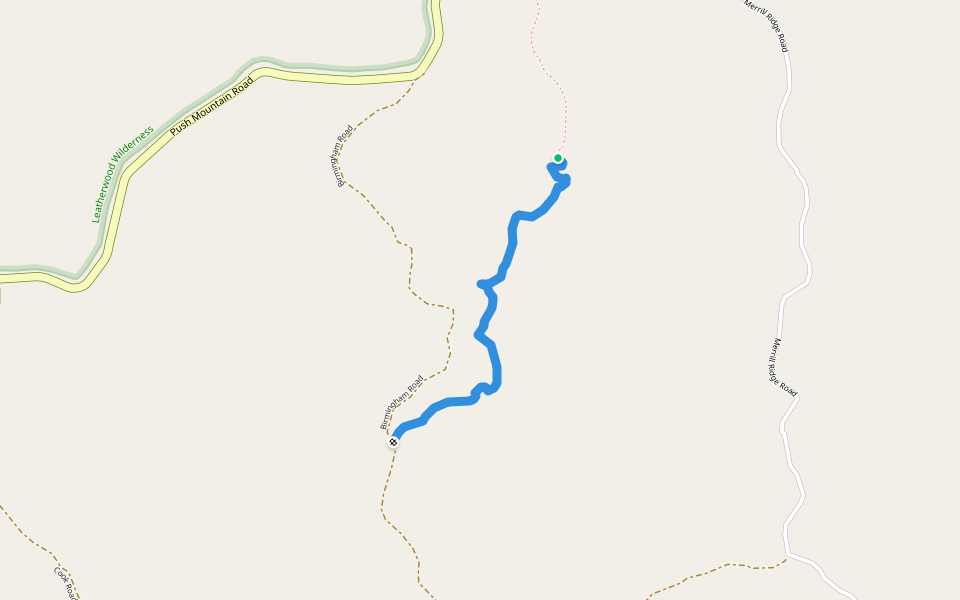 OHT - Cripple Turkey Section walking route map in Norfork