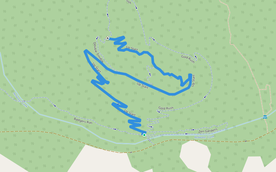 Up Start walking route map in Sheffield