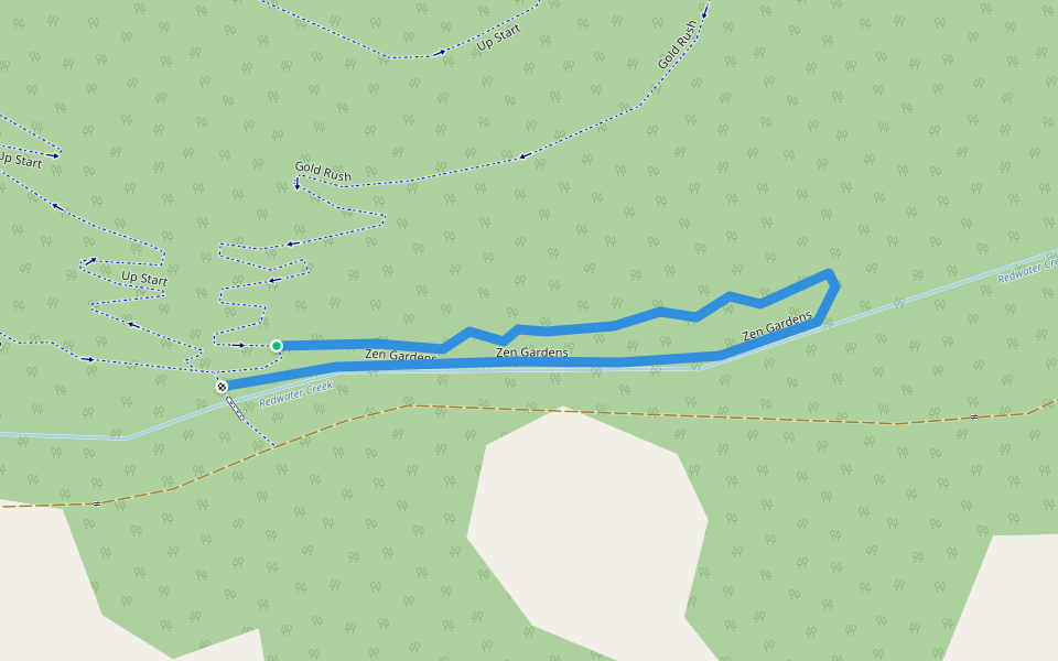 Zen Gardens walking route map in Sheffield