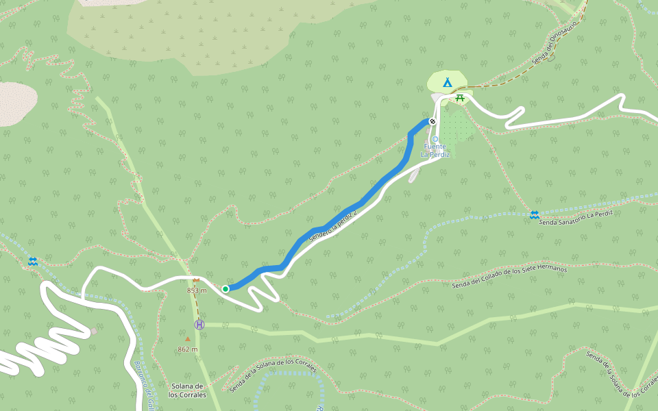 Sendero la perdiz 2 walking route map in El Berro