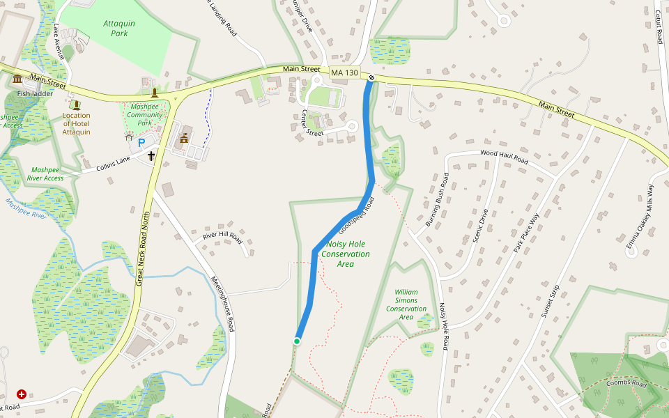 Goodspeed Road Walking and Running Mashpee, Massachusetts Pacer