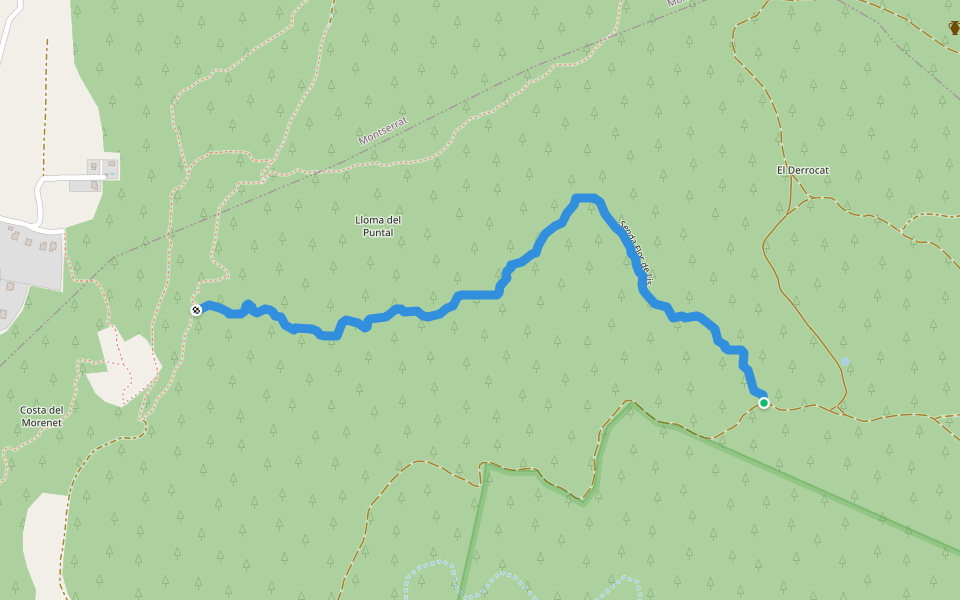 Senda Flor de Lis walking route map in Llombai