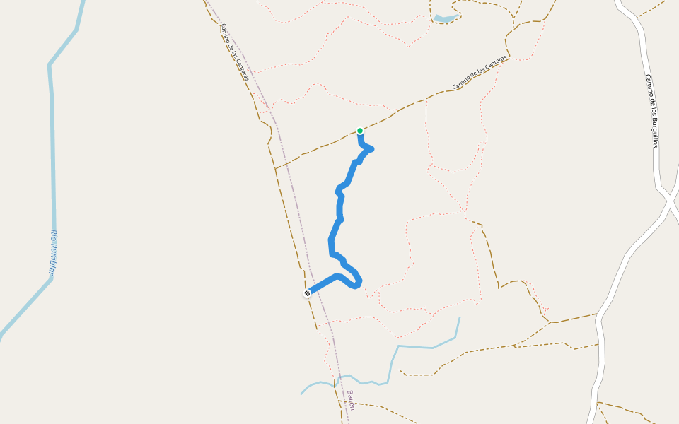 El Palomoo walking route map in Bailén