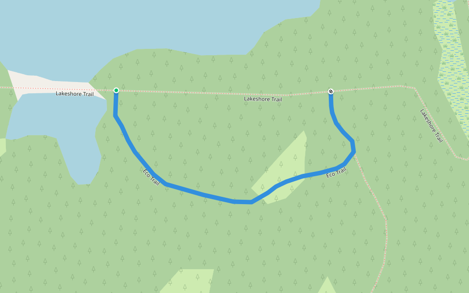 Eco Trail walking route map in Winchester