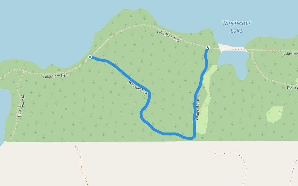 Whitetail Trail walking route map in Winchester