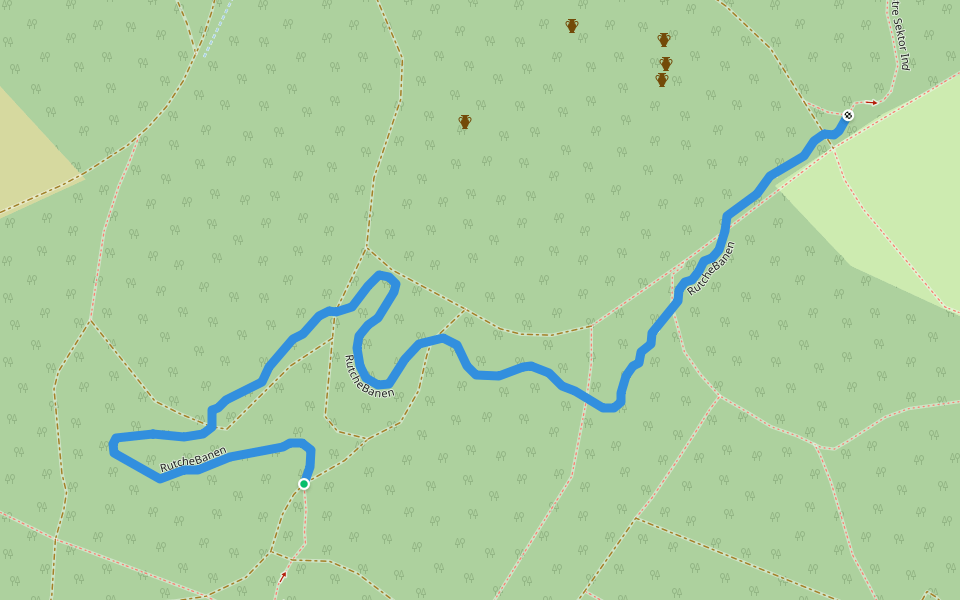 RutcheBanen walking route map in Silkeborg