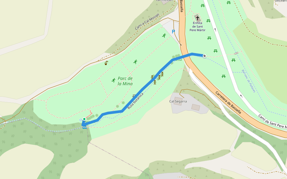 Ruta botànica walking route map in Solsona