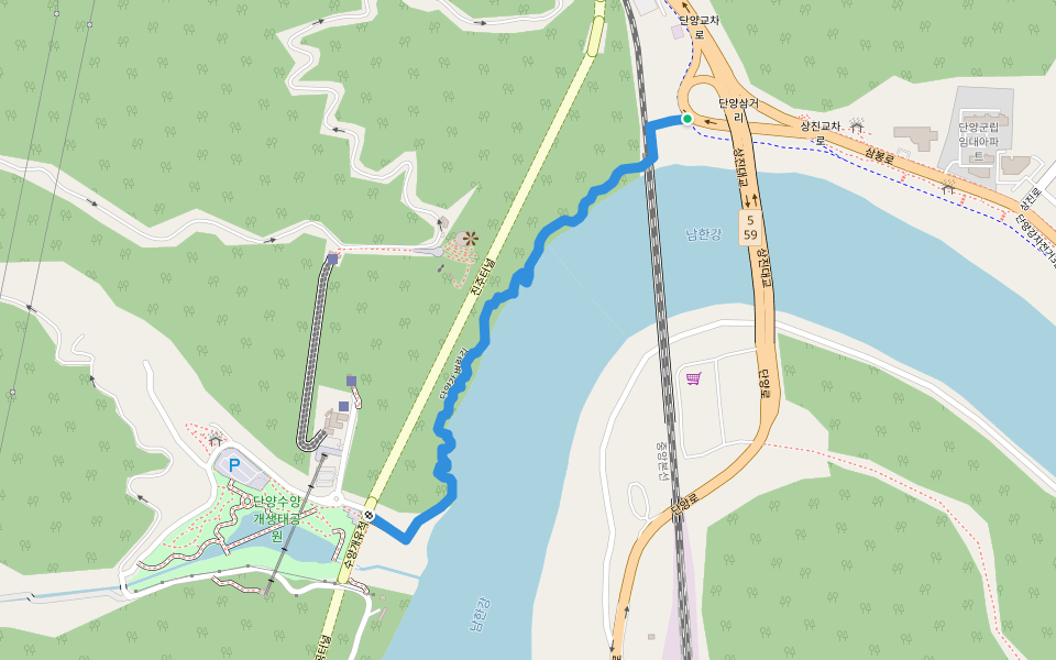 잔도길 walking route map in Danyang-gun