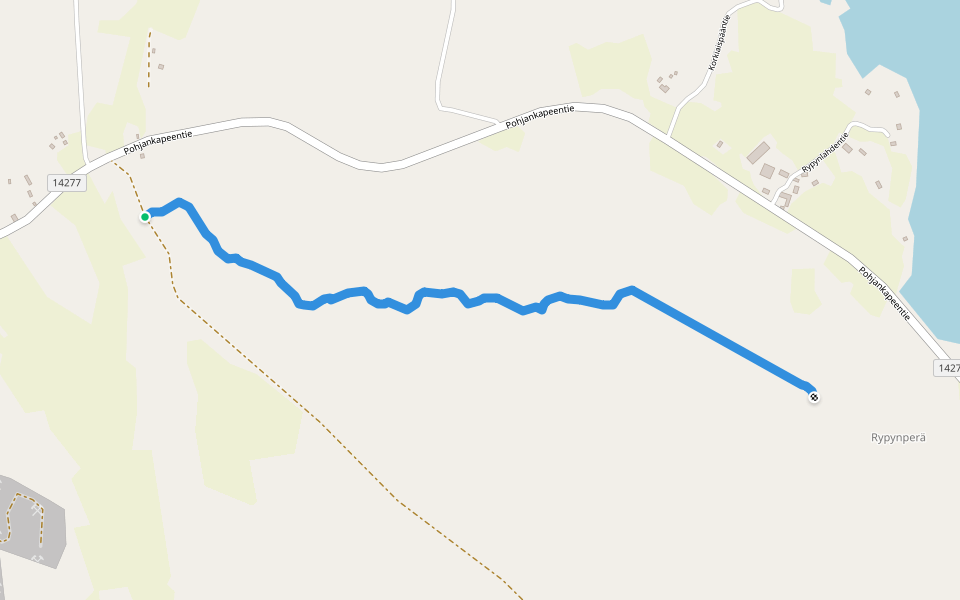 Kapeen luontopolku walking route map in Tampere