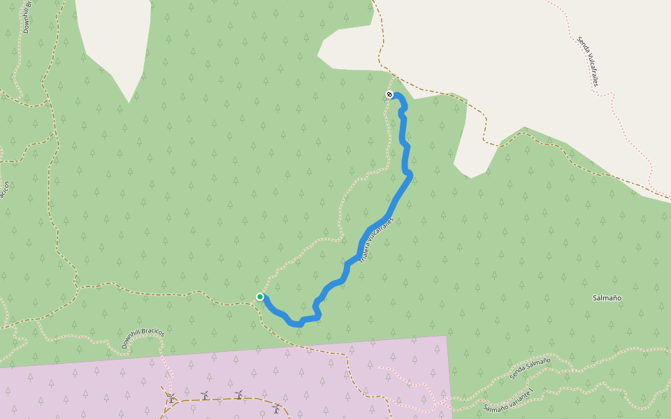 Trialera Vulcafrailes walking route map in Borja