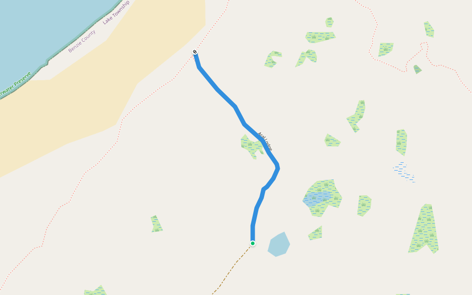 Aral Lodge walking route map in Honor