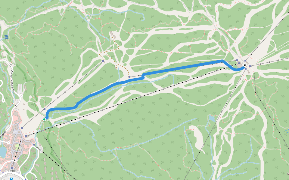 Grand Prix des Couleurs walking route map in Mont-Tremblant