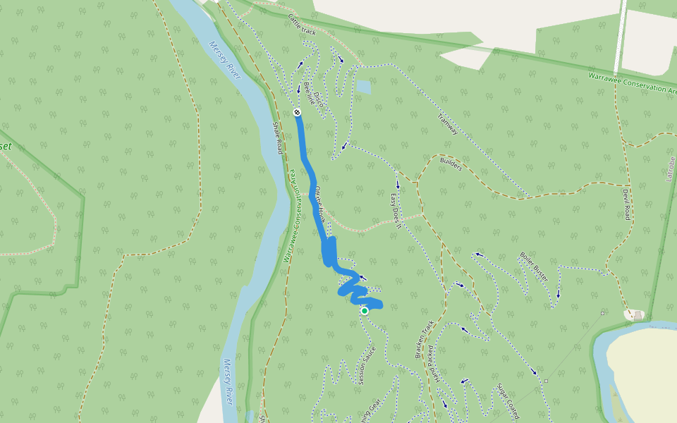 Off the Hook walking route map in Latrobe