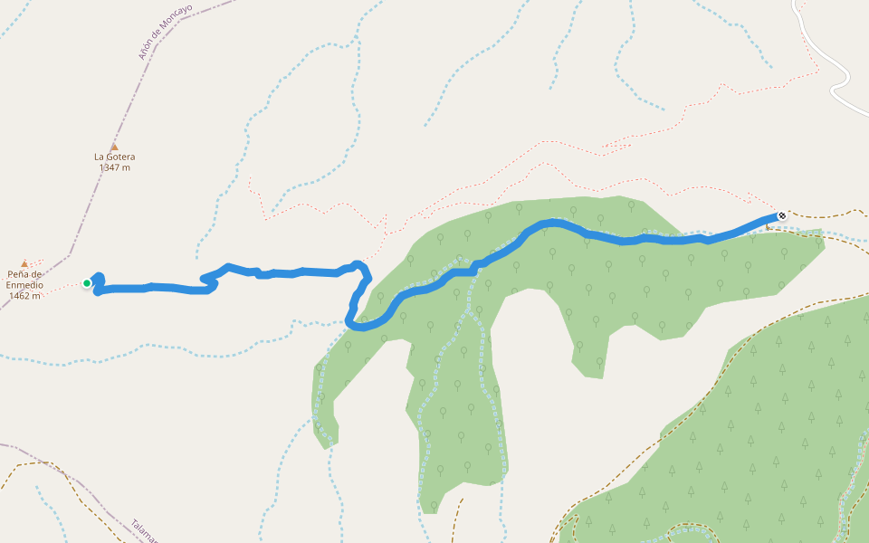 GR 90.1 walking route map in Bulbuente