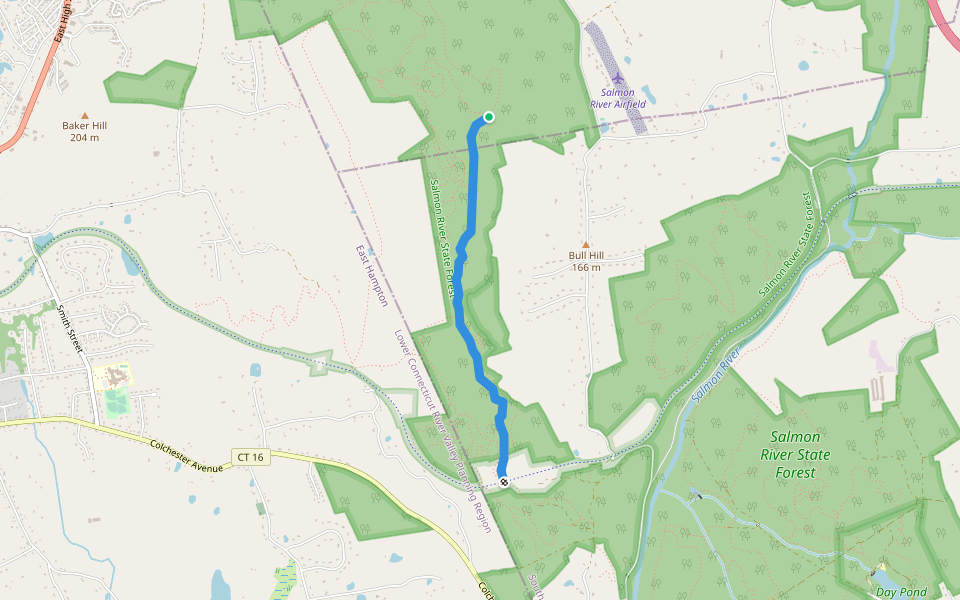 Low Road walking route map in Marlborough