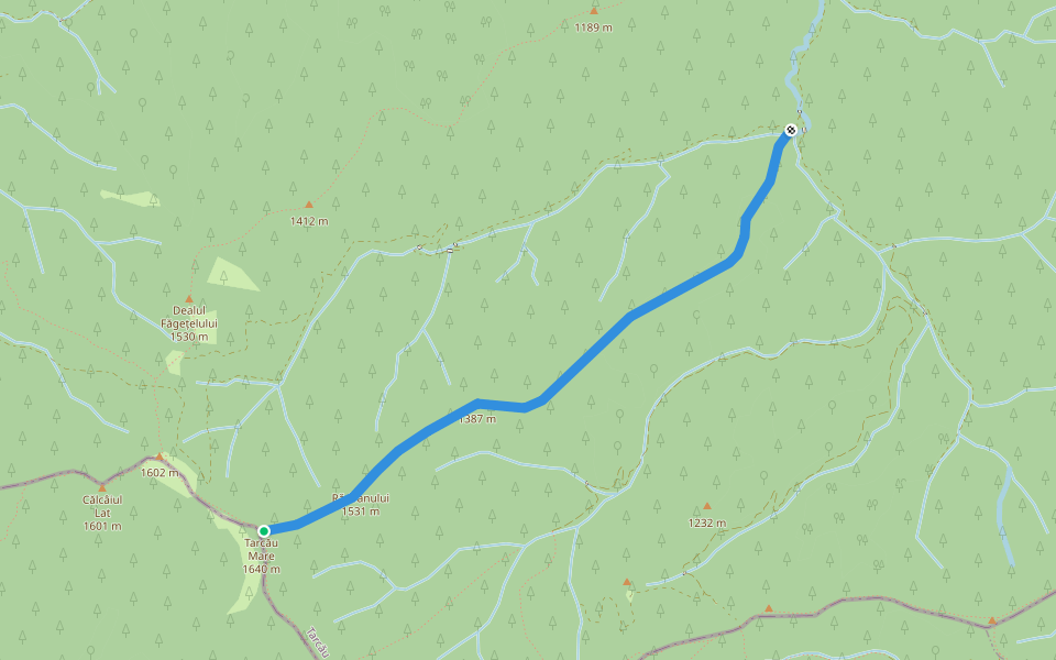 Teoretic banda H walking route map in Ardeluța