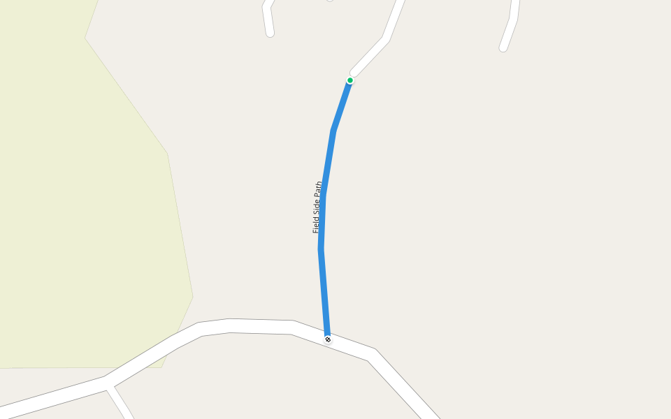 Field Side Path walking route map in Triprangode