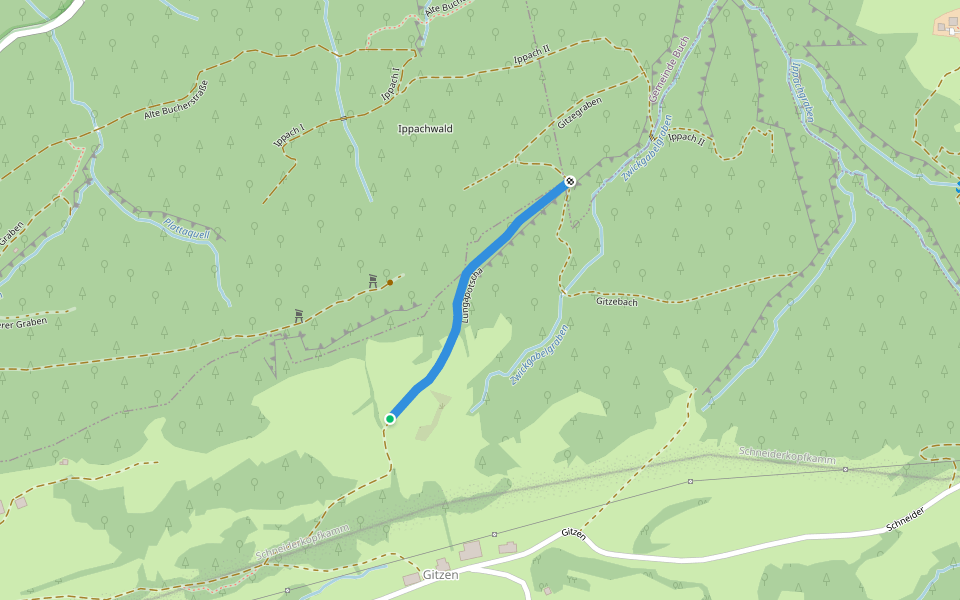 Lungapotscha walking route map in Bildstein