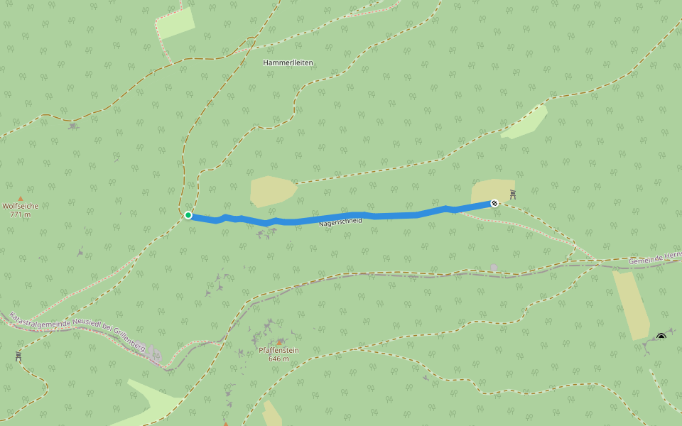 Nagerlschneid walking route map in Neusiedl