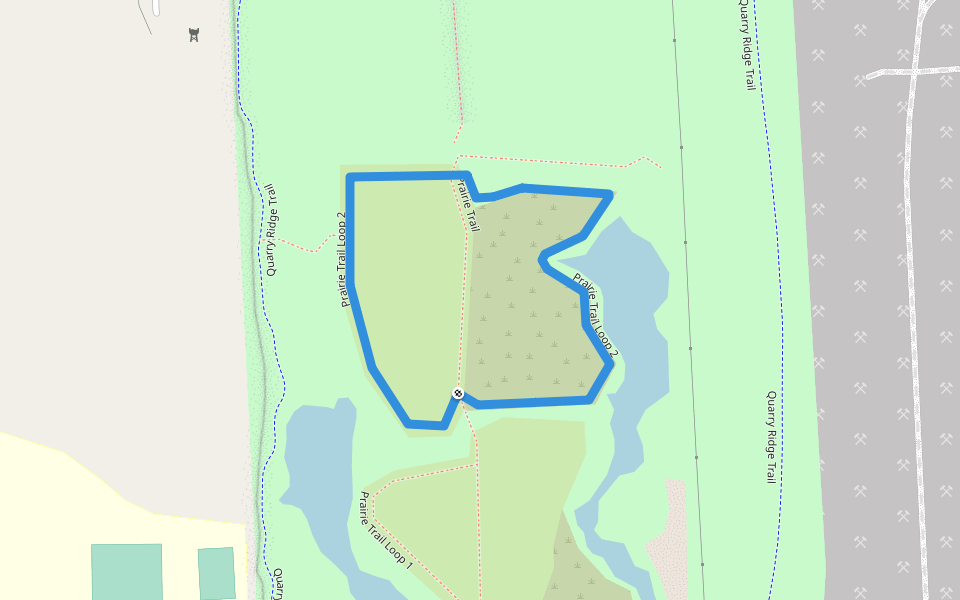 Prairie Trail Loop 2 walking route map in Sylvania