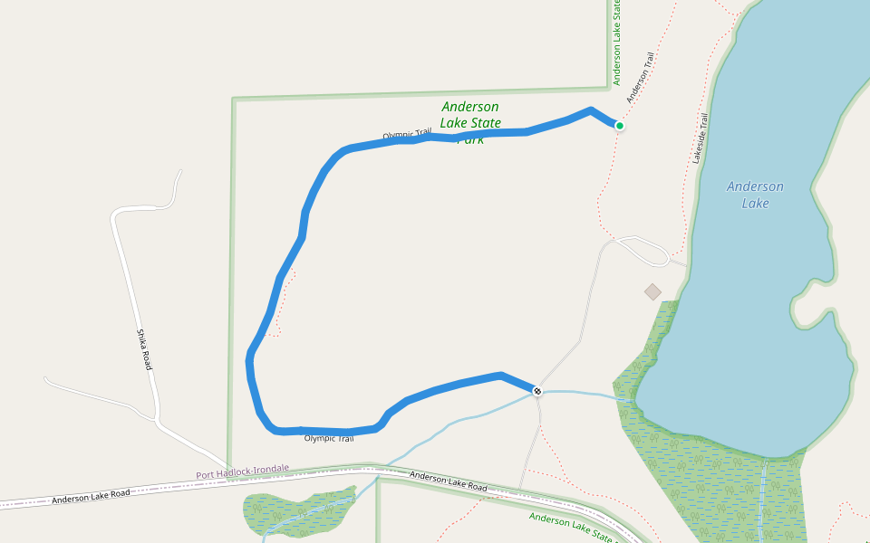 Olympic Trail walking route map in Chimacum