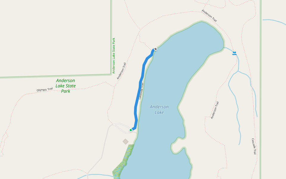 Lakeside Trail walking route map in Chimacum