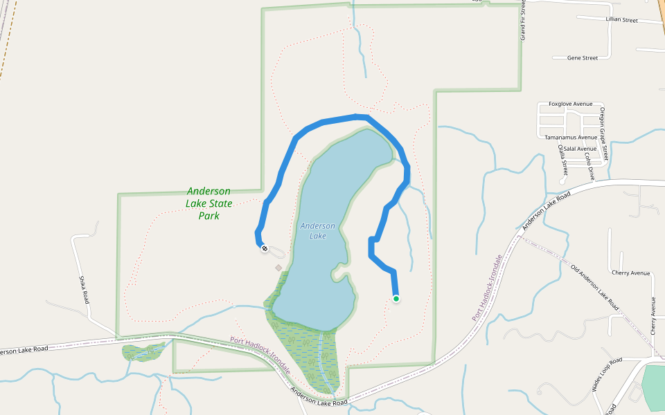 Anderson Trail walking route map in Chimacum