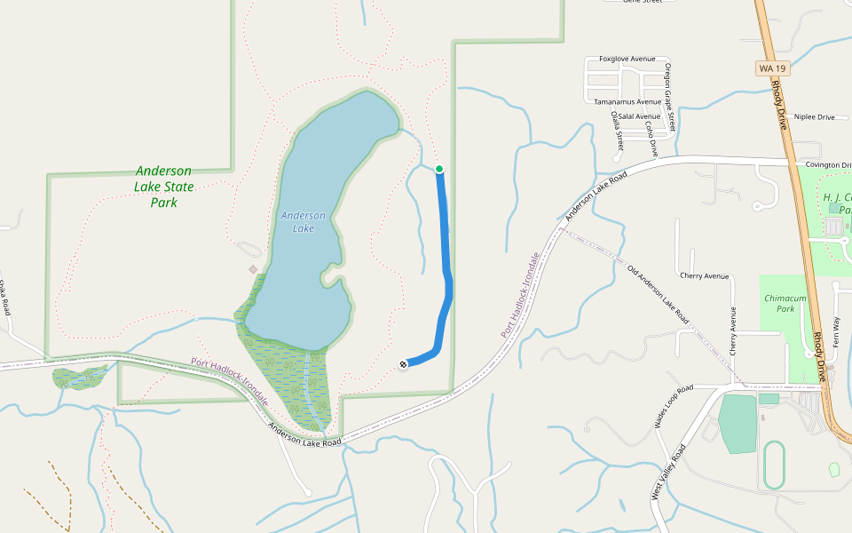 Cascade Trail walking route map in Chimacum